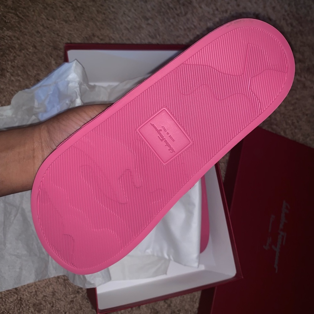 Pink Salvatore Ferragamo Slides - Picture 3 of 3
